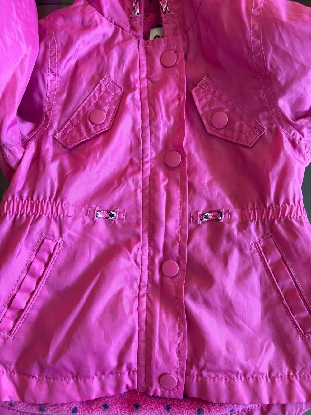 OshKosh B'gosh Girls' Pink Hooded Parka Jacket size 24M